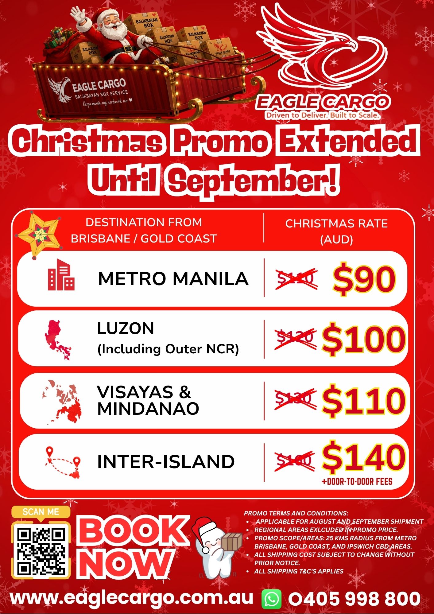 EAGLE CARGO CHRISTMAS PROMO EXTENDED UNTIL SEPTEMBER
